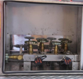 Type A gas cylinder trailer main switch box.
