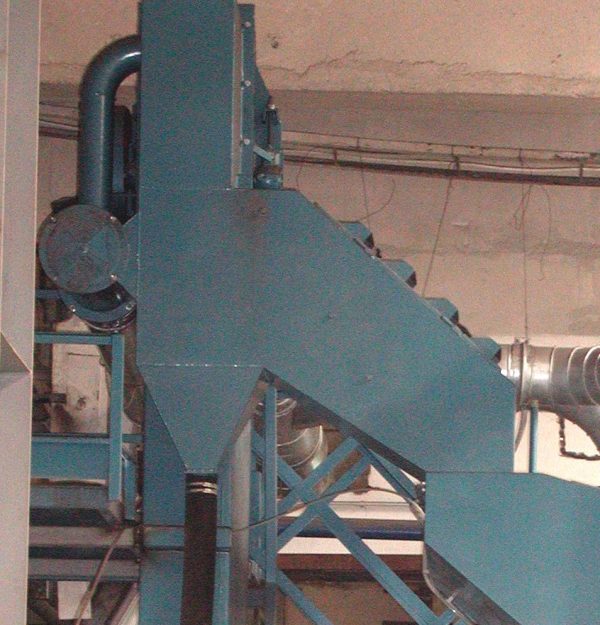 CST-300 horizontal shot blasting machine for gascylinder