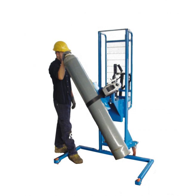 ICS-1850-CLD clamping manual trolley for rotate and move gas cylinder