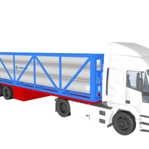 Type “C” - ISO container for gas transport with drawing trailer