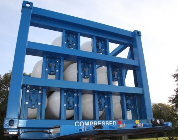 Típus “C” – ISO konténer gázszállításra acélszerkezet, gázpalack fogatás