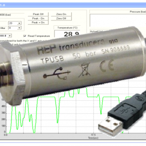 Pressure transmitter with USB connection