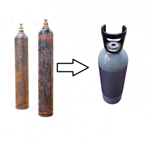 Gas cylinder retest and complete refurbishment