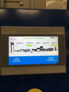Gas cylinder conveyor line touch screen