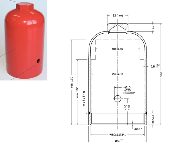 Gas Cylinder Dimensions