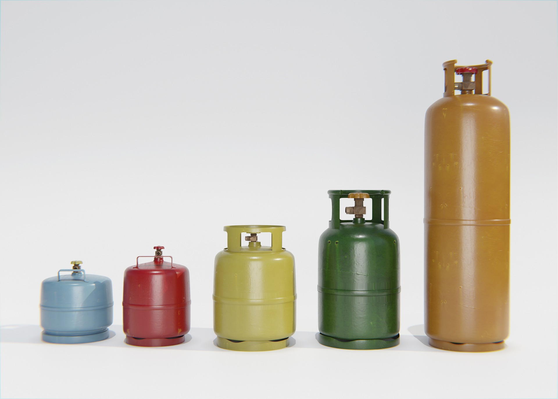 Gas cylinder sizes